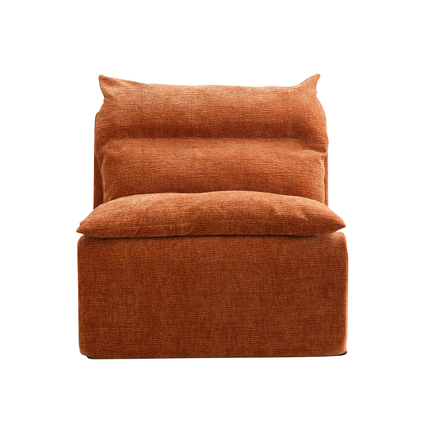 Single Chair Sofa Lounge Chair With Backrest  Fully Compressed Sofa Suitable For Living Room, Bedroom, Polyester,ORANGE