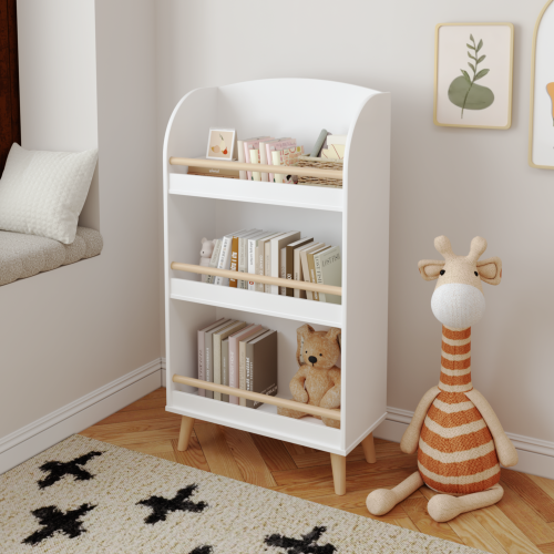 Fiber Board Children's 3-layer Bookshelf