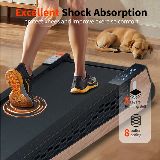 8 Incline Walking Pad Treadmill  Portable Compact Treadmills Under Desk Treadmill,  Incline Treadmills For Home Office, Upright Stand, 2.55HP Portable Treadmill With 220 Lbs Capacity LED Display.