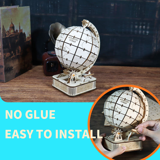 Sales Are Prohibited On The TEMU And SHEIN - 3D Wooden Puzzle Globe. Model Kits DIY Crafts Handmade Christmas Gifts