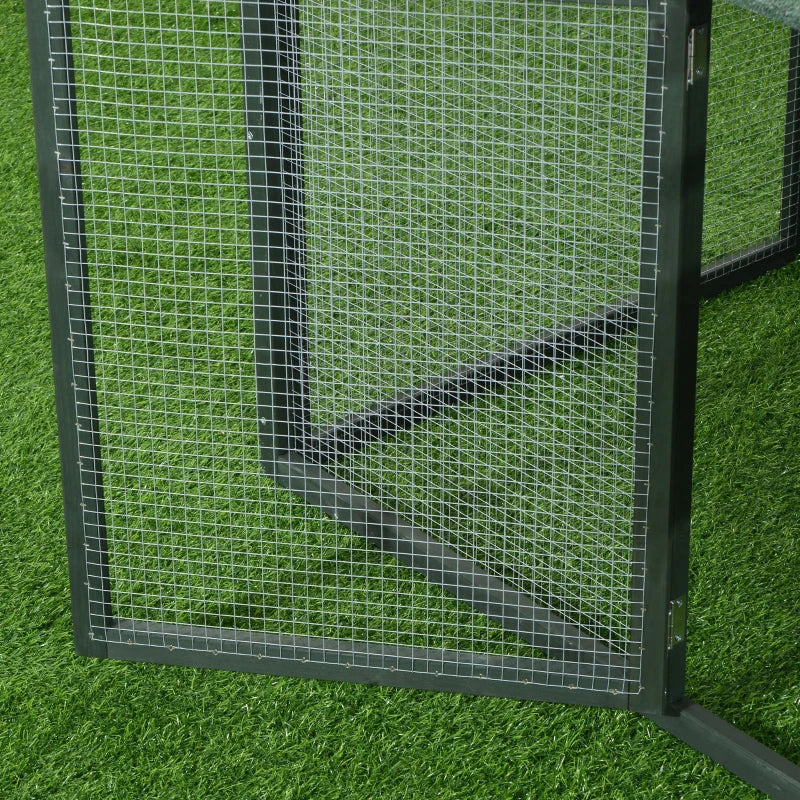 Wooden Chicken Coop, Hen House Outdoor With Run Nesting Box, Asphalt Roof, Removable Tray, Multiple Packages Shipped. Please Pay Attention To The Dimensions And Weight In The Details.