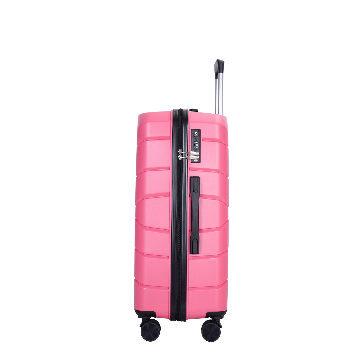 Hardshell Suitcase Spinner Wheels PP Luggage Sets Lightweight Durable Suitcase With TSA Lock,3-Piece Set   20  24  28   ,Rose