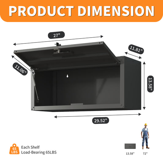 Heavy Duty Metal Wall Mounted Tool Storage Cabinet Steel Metal Garage Storage Cabinet For Garage Workshop Assembly Required