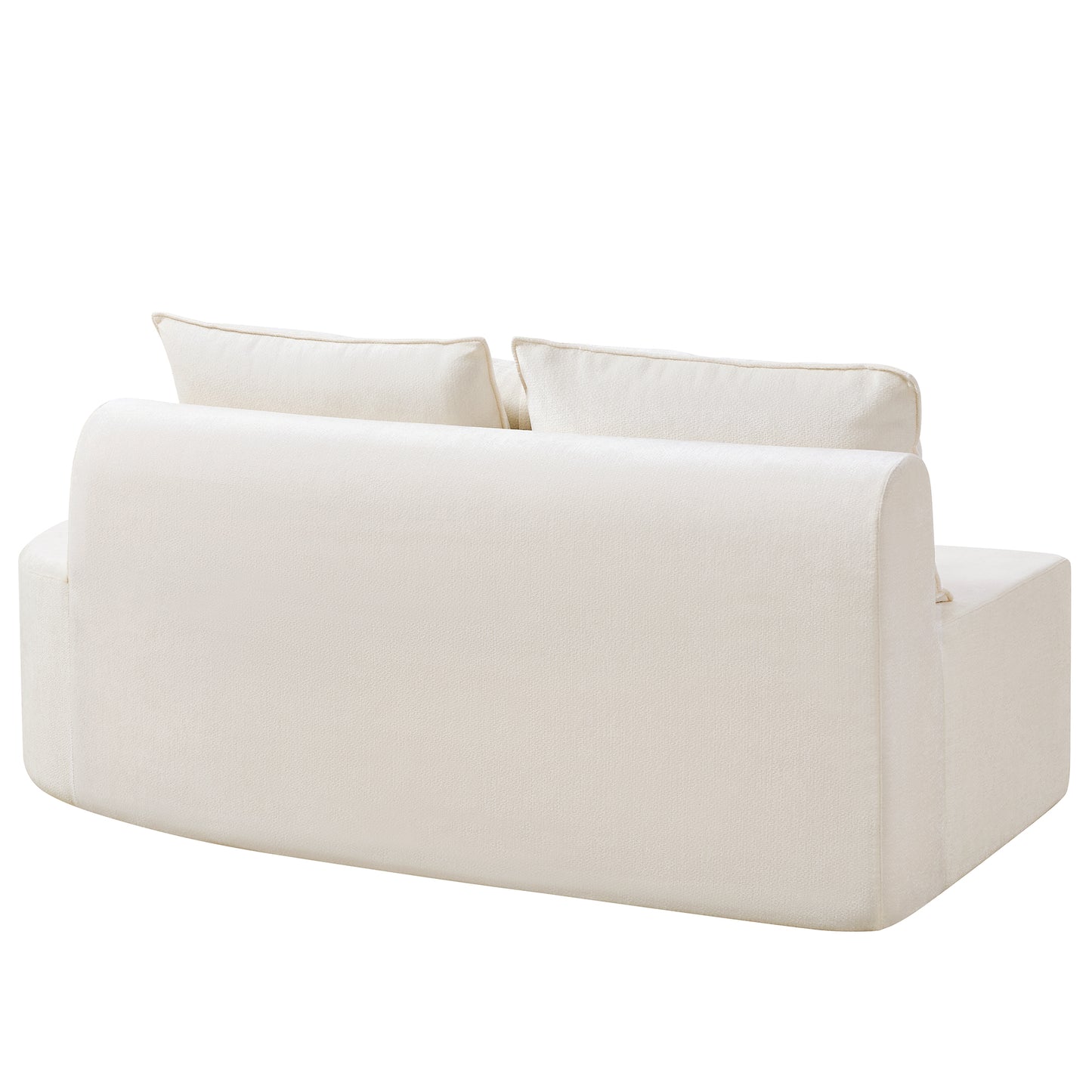 138.6  Modern Curved Modular Sectional Sofa With High-Density Fully Compressed Sponge, 2-Piece Set, Fully Assembled Left Right Hand Facing, Perfect For Living Room, Lounge
