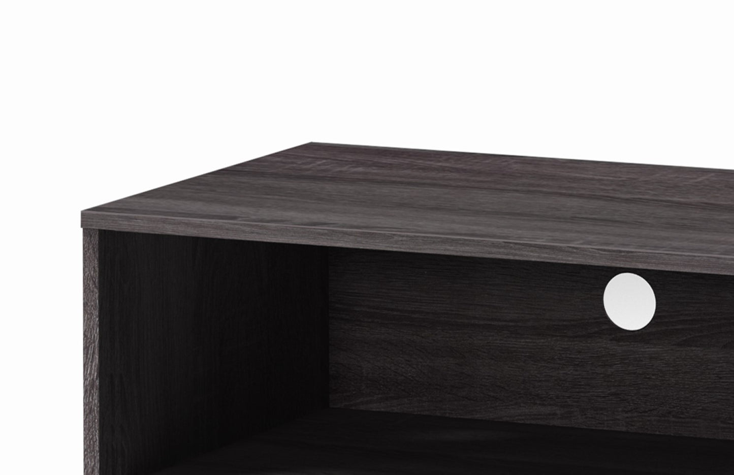 Amidon TV Stand For TVs Up To 47.3  , With 2 Storage Shelves& 1 Cabinet, Modern Entertainment Centre For TV In Living Room In Dark Gray    White