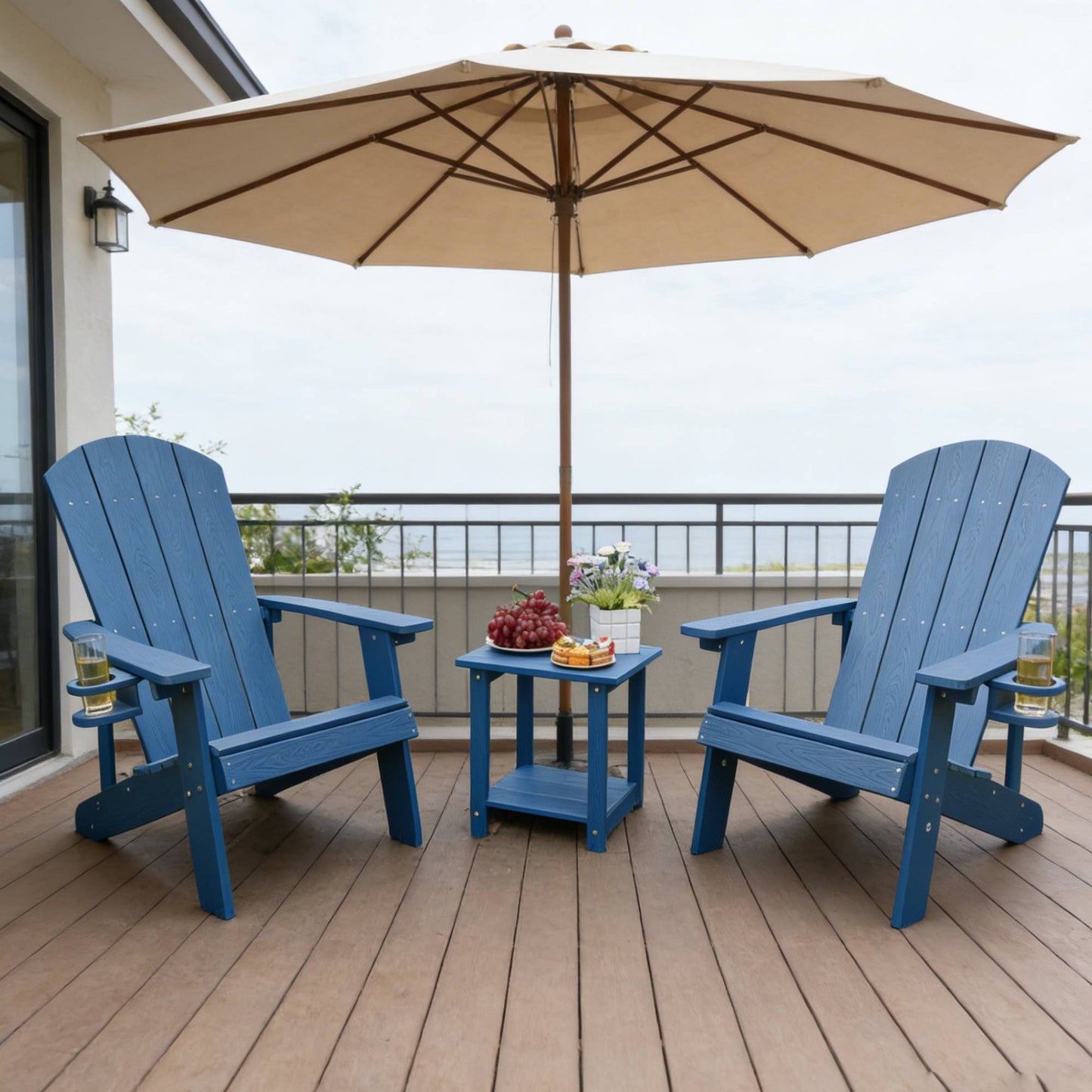 2-Piece All-Season Outdoor Lounge Chairs Perfect For Patio Chats & Garden Leisure Gatherings