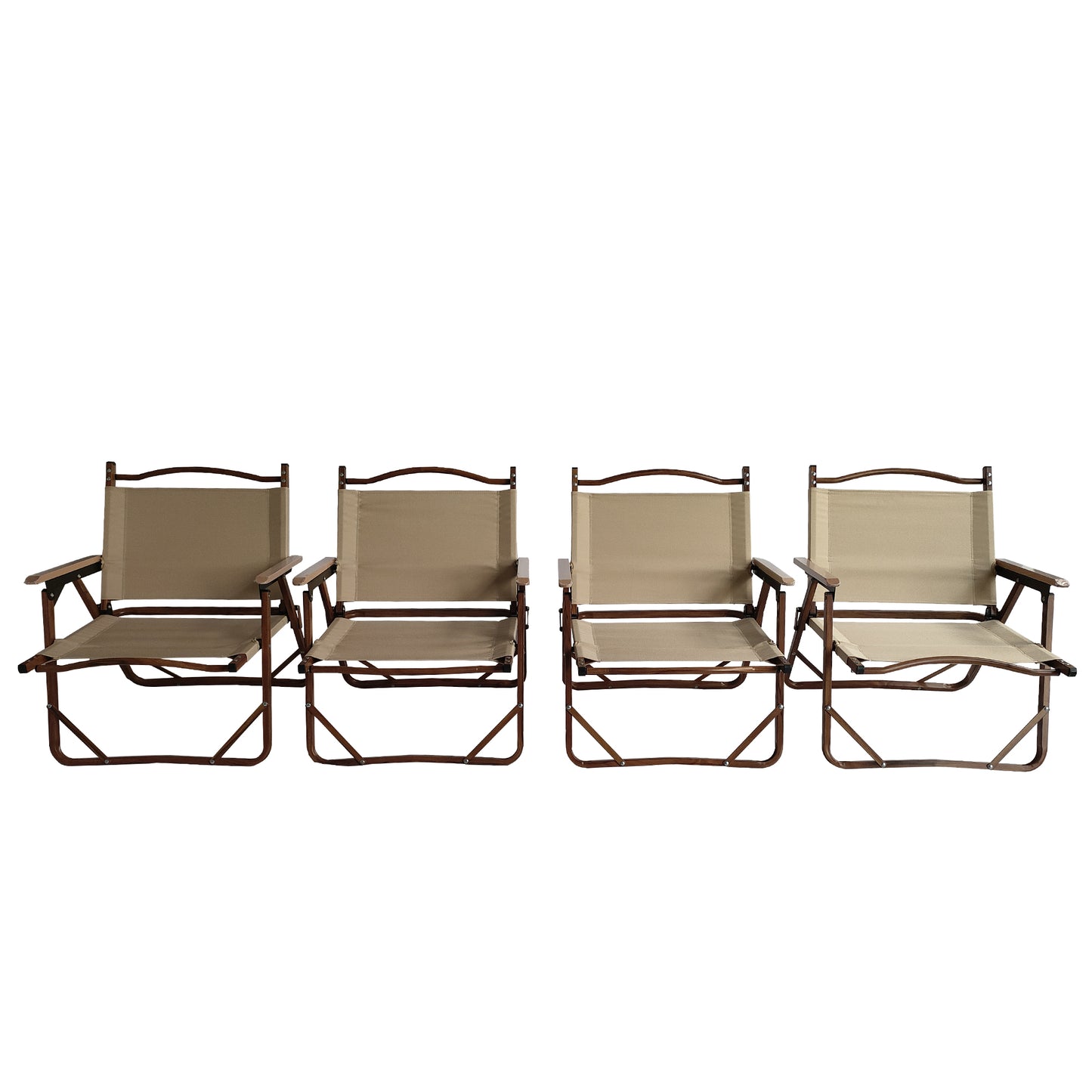 Comfy Foldable And Portable Chair With Armrests Aluminium Frame, Travel Kermit Chair Easy To Fold And Carry,Set Of 4 , For Children