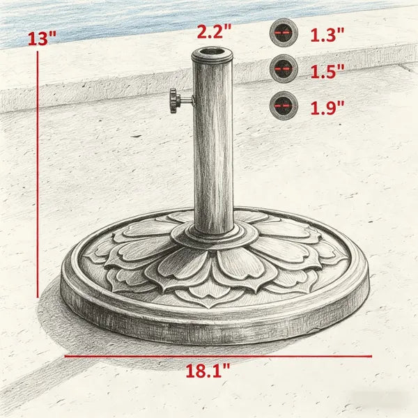 Outdoor Umbrella Base - Only The Base