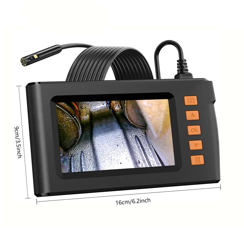 Dual-Lens Endoscope With Light  4.3-inch Screen, 32GB Memory Card, 16.5 Feet