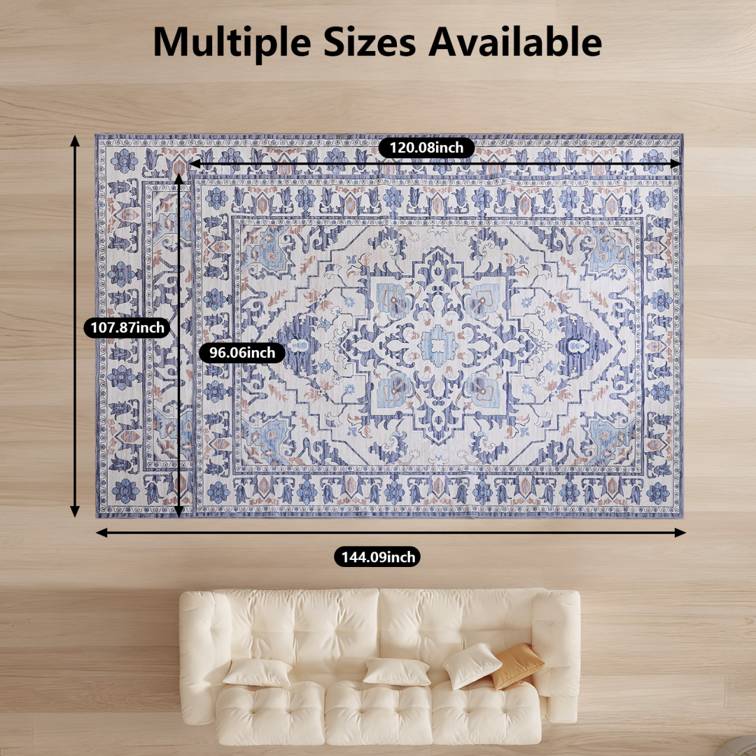 Nordic-style 9x12FT Polyester Carpet, A Special Anti-stain, Easy-to-maintain And Silent Carpet For Large Living Rooms And Bedrooms