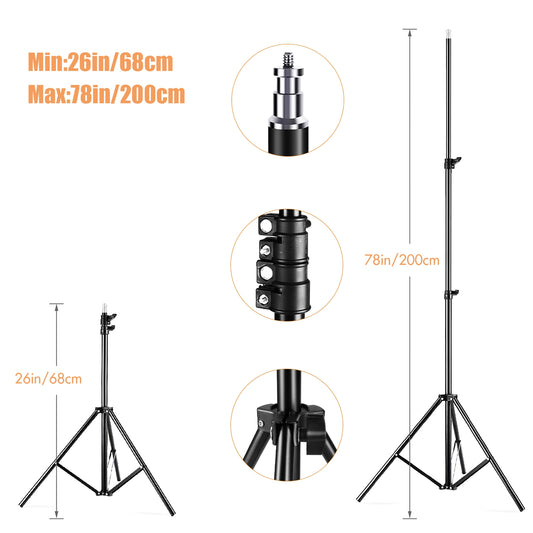 Studio Photography Light Kit Softbox Lighting Set Including 85W 3000K-6000K Bi Color Temperature LED Light Softbox Light Stand Boom Arm