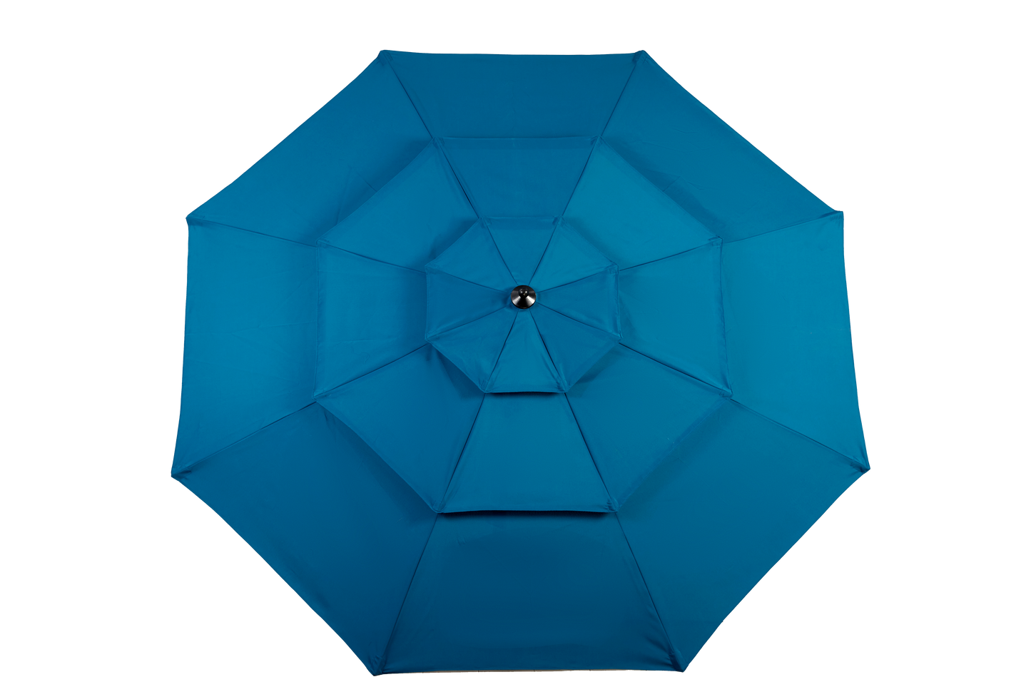 Aluminium 10ft 3 Tier Auto-tilt Umbrella ,Outdoor Patio Umbrella - Market Table Pool Deck Umbrella Base Not Included   Dark Blue