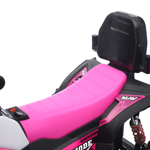 Ride On Toy Car,12V  Electric ATV Car For Kids, 4 Wheeler Electric Toy Car With Bluetooth,light,Leather Seaters,,for Boys,Girls,indoor And Out Door