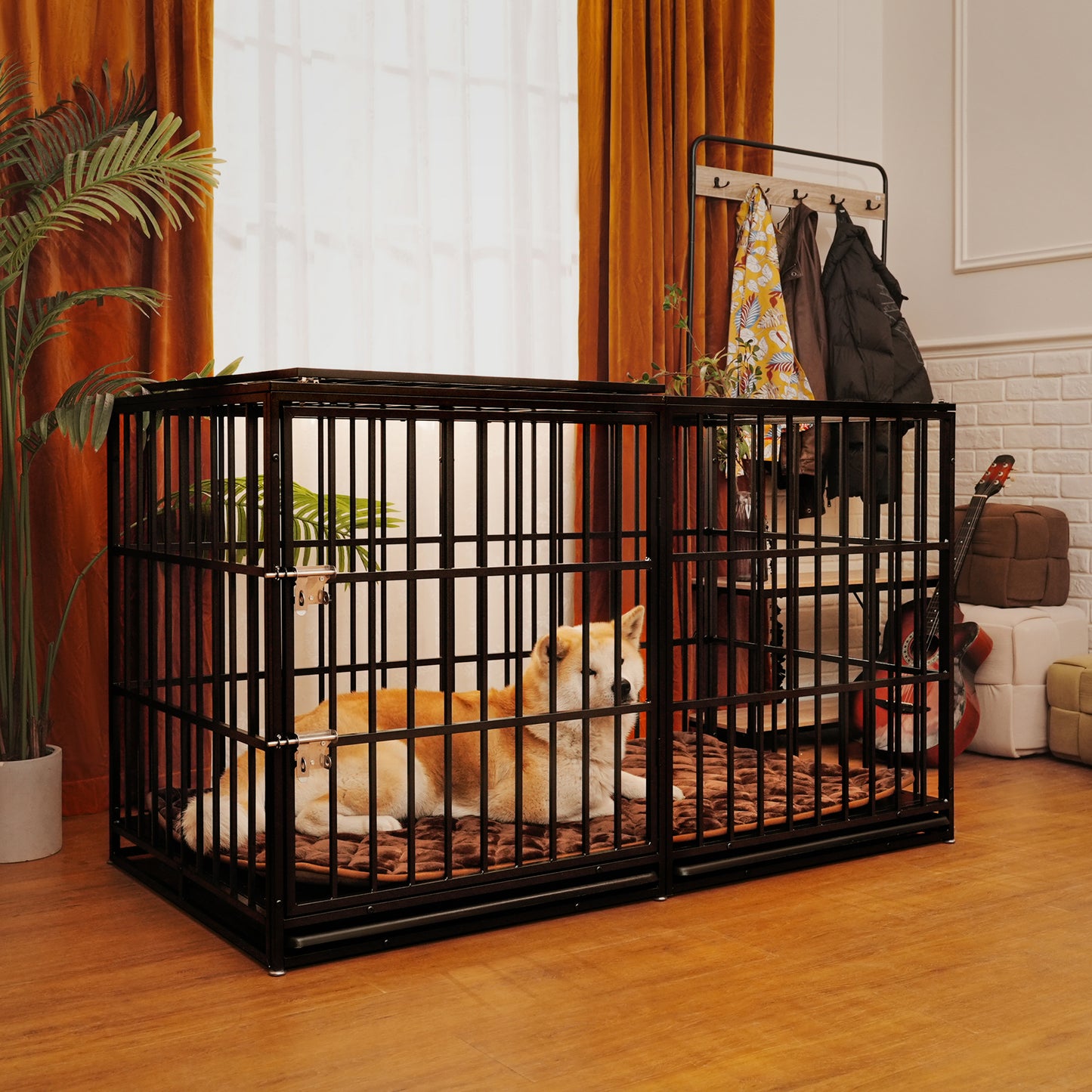 61  Extra Large Heavy Duty Dog Crate Dog Cage Strong Metal Dog Kennels And Pens Crates For Large Dogs