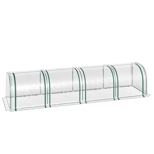Portable Tunneled Greenhouse With 4 Zippered Doors, Water UV Fighting PVC Cover