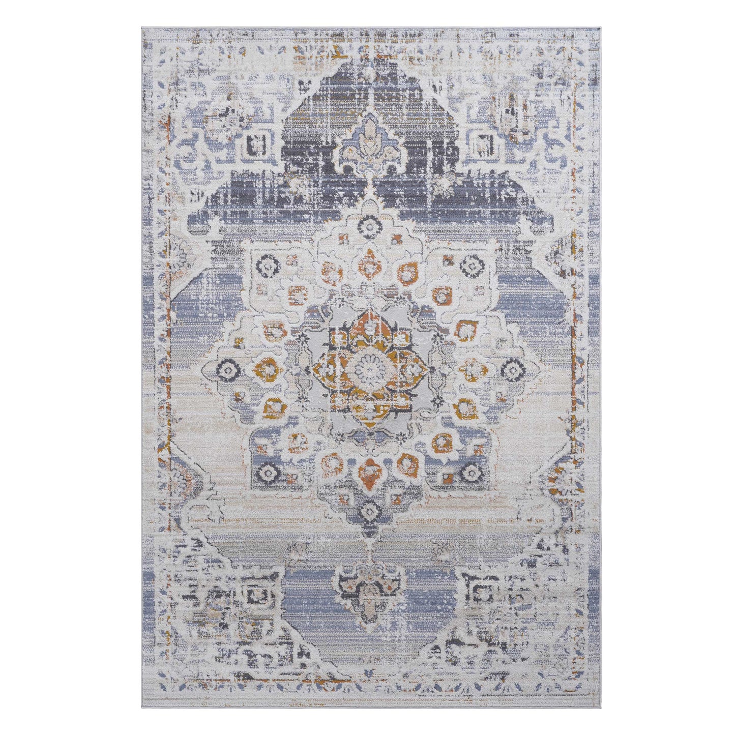PAYAS  6X9 Cream  Gold  Medallion Area Rug