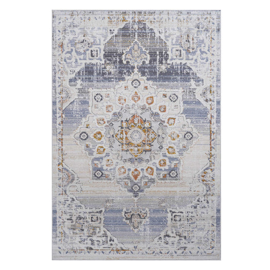 PAYAS  5X7 Cream  Gold  Medallion Area Rug