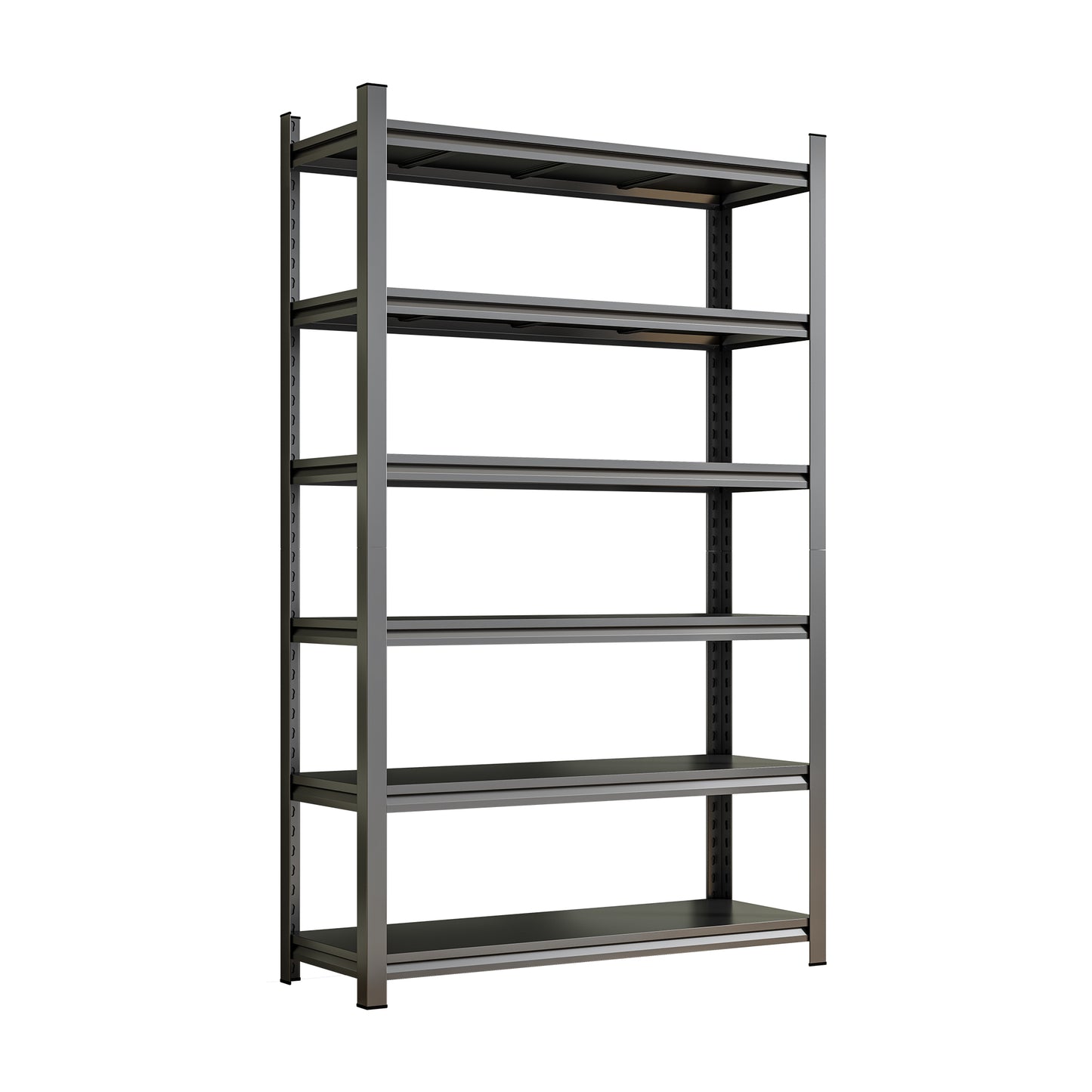 Garage Storage Rack, 6-Story Metal Shelves, Adjustable Partition Storage Unit, Supermarket, Home, Garage, Basement Storage Rack, Black, Requires Assembly