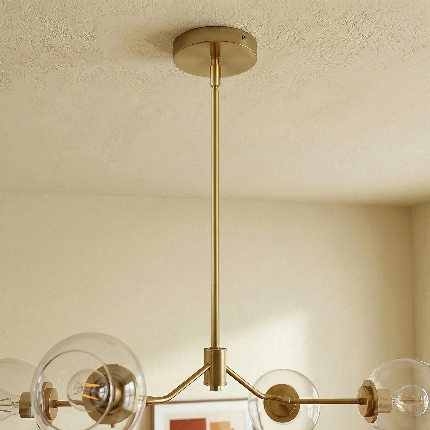 Jewel Four Lights Modern Farmhouse Chandelier Ceiling Hanging Light Fixture For Kitchen Island Dining Room 36  L X20  W X7.25  H With Clear Glass
