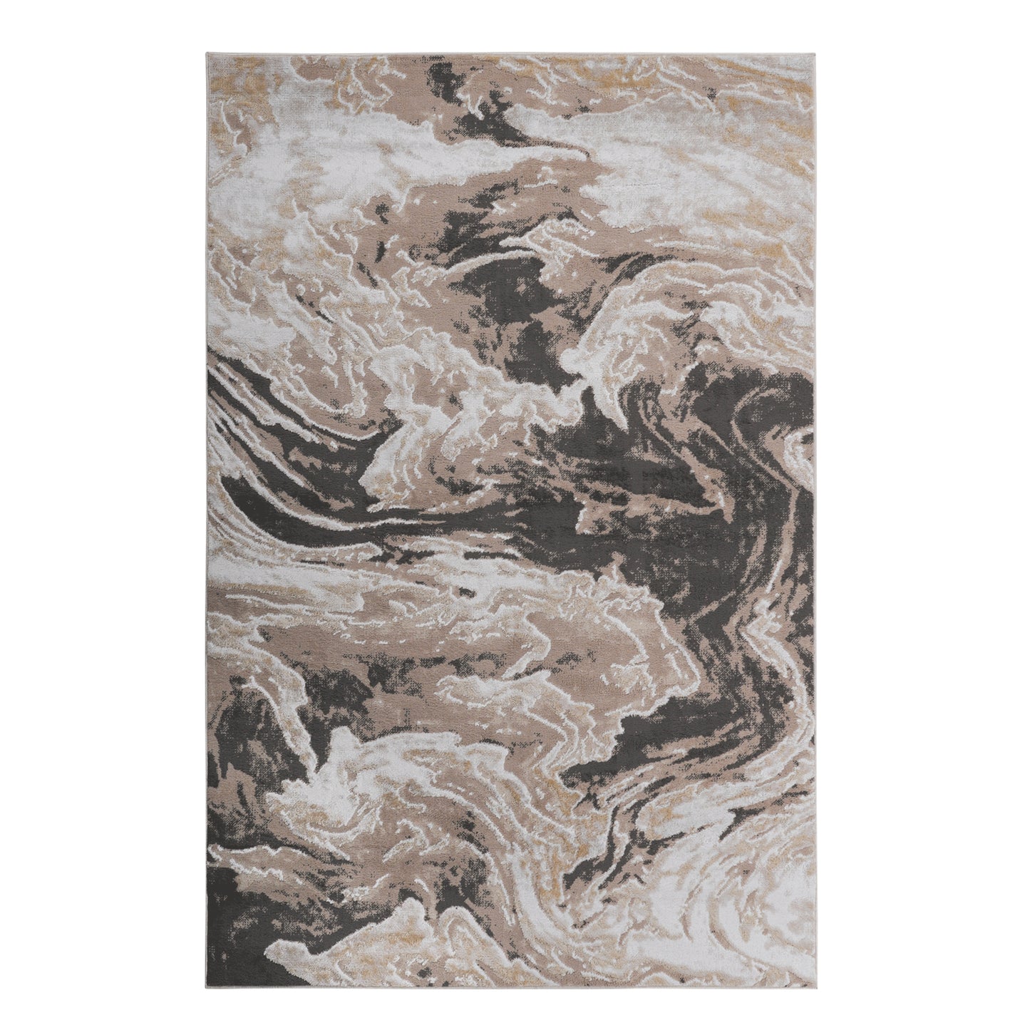 PAYAS   5X7 L.Brown  Abstract Area Rug