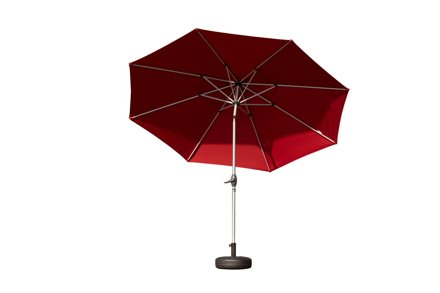 10FT Patio Umbrella, Outdoor Table Umbrella With Push Button Tilt And Crank, UV Protection Waterproof Market Sun Umbrella With 8 Sturdy Ribs For Garden, Deck, Backyard, Pool  Brick Red