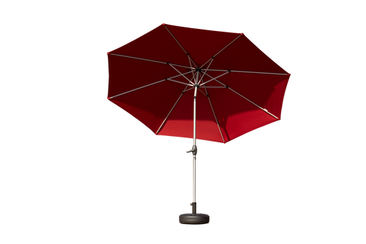 10FT Patio Umbrella, Outdoor Table Umbrella With Push Button Tilt And Crank, UV Protection Waterproof Market Sun Umbrella With 8 Sturdy Ribs For Garden, Deck, Backyard, Pool  Brick Red