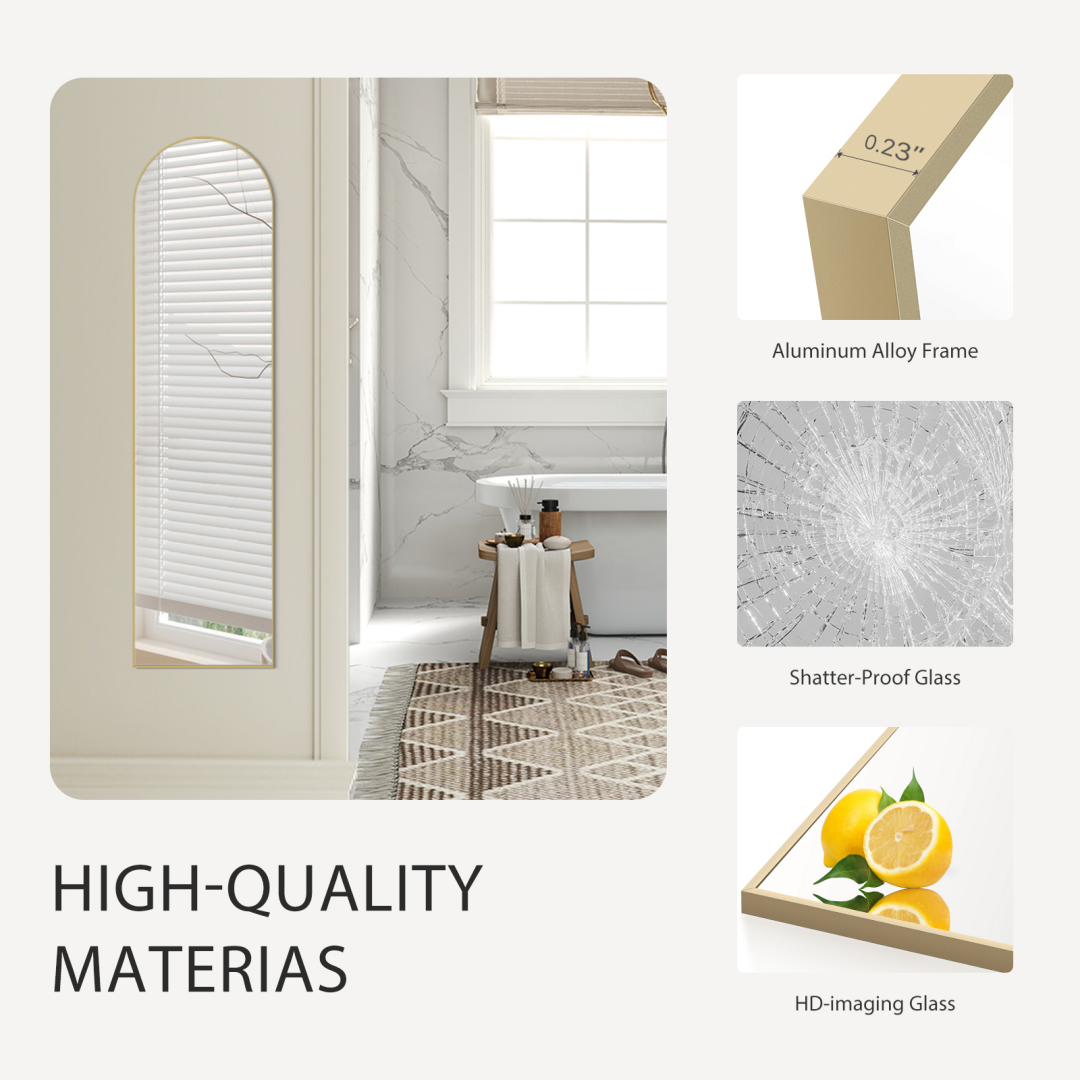 56x15 Rectangle Full Length Mirror, Full Body Standing Mirror Floor Mirrors