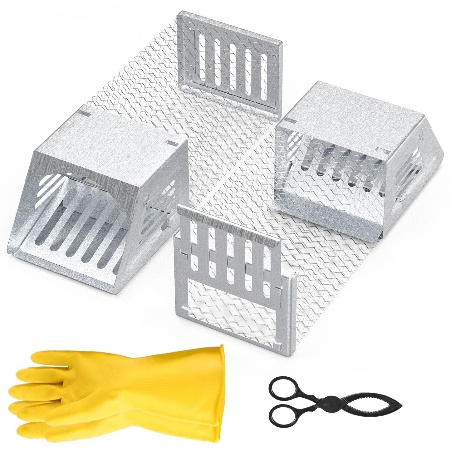 2Pcs Humane Mouse Trap Cage No Assembly Need Automatic Continuous Rat Trap With Single Way Door Reusable Catch And Release Live Cage Trap For Rodents Moles Voles Mice For Spring Summer