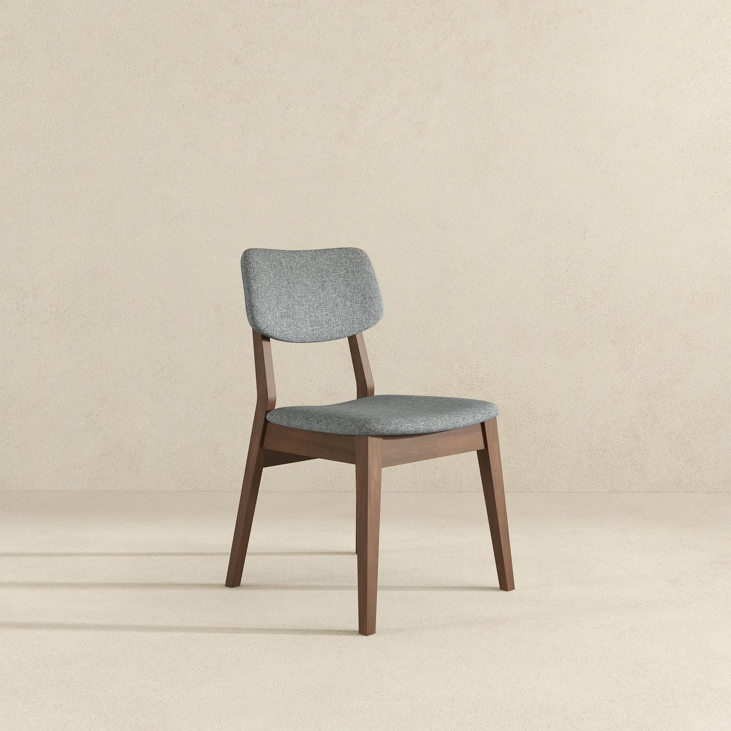 Carlos Dark Grey Fabric Solid Back Side Chair   Set Of 2