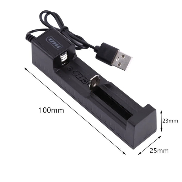 4 PCS 3000mAh 18650 Rechargeable Batteries + 2 PCS USB Charger Set For Flashlights Headlamp(Logistics Only For USPS.TK/TMEU Only For Self-pickup)
