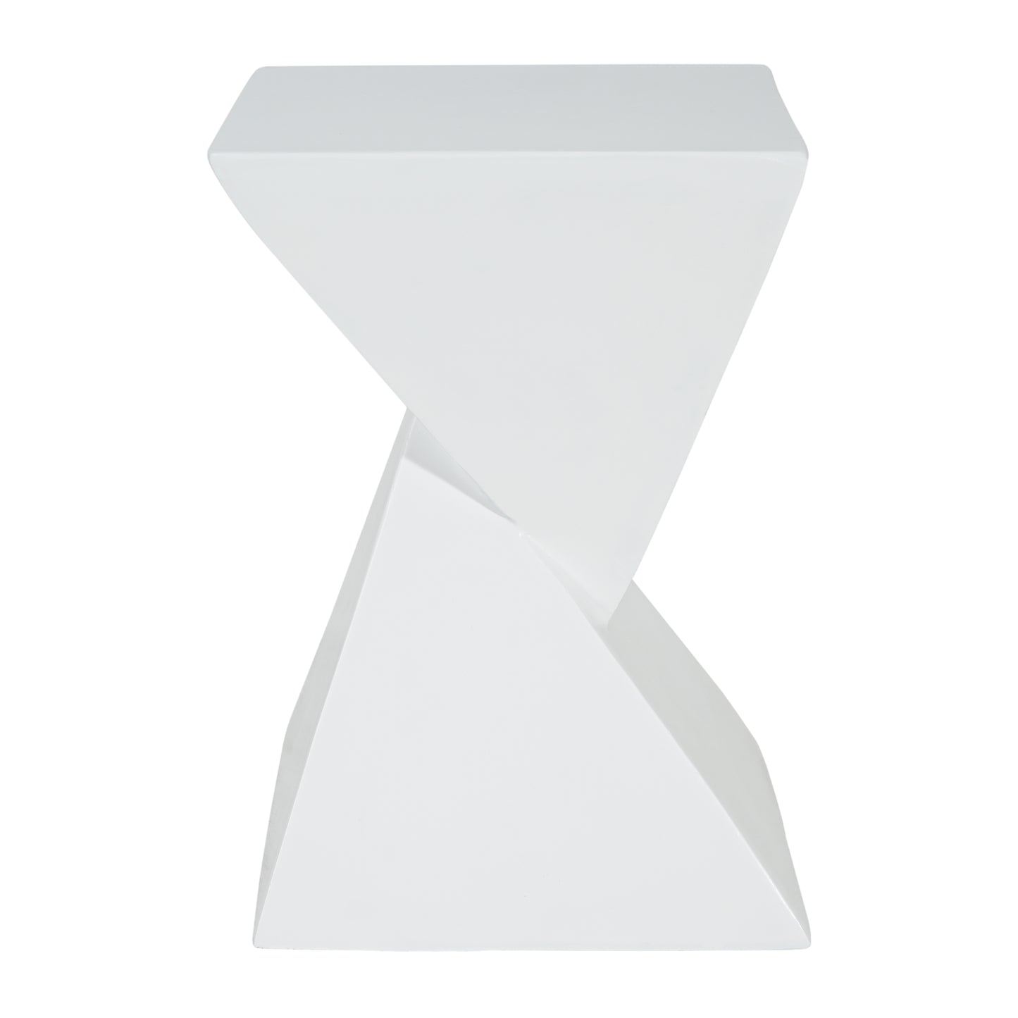 All Weather MGO X Design Side Table - Stylish White Indoor Outdoor Table For Home, Garden, Balcony, 18 Inches Height, 12.5 Inches Square Base