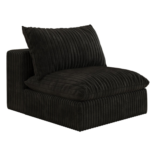 Cloud Sofa,Corduroy Fabric,Deep Seat Couches,Double-layer Design,Removable Cushion,No Assembly, DIY Combination For Living Room, Bedroom,Conference Room ,Apartment,Black