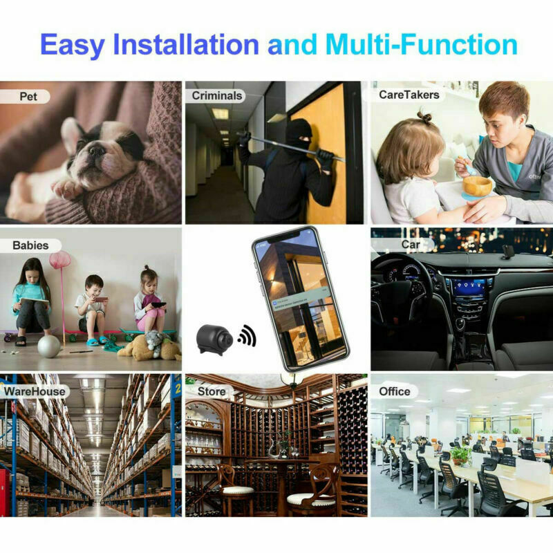 FREE 64G HD Hidden Spy Nanny Camera Wireless Wifi Home Security Night Vision HD 1080P