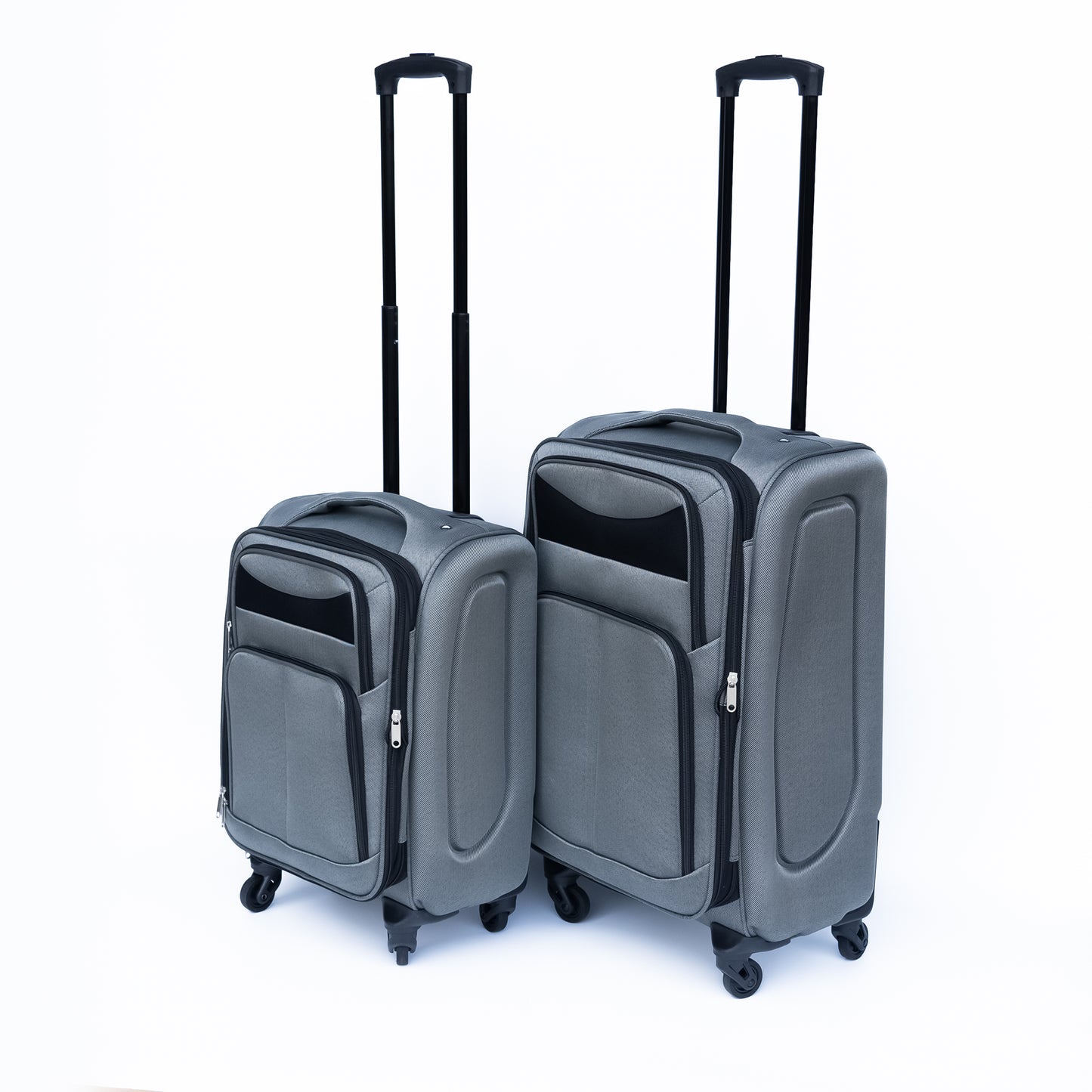 20 24  Travel Case Two-piece Suitcase Set Oxford Trolley Case Without Password Lock Universal Wheel   Oxford Cloth Backpack  GRAY