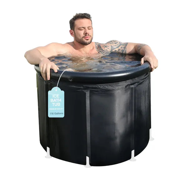XXL Ice Bath Tub, 102 GL Cold Plunge Tub, Portable Plunge Pool, Multi-level Portable Bathtub For Outdoor Gym Treatments, Foldable Basin