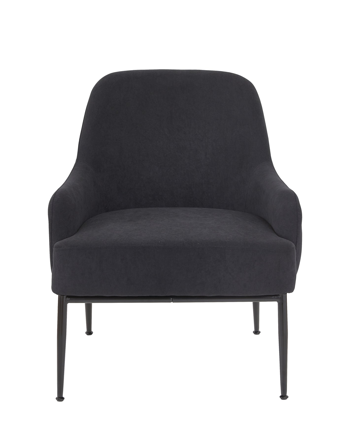 Black Velvet Accent Chair, Modern Upholstered Armchair With Metal Legs, Comfy Side Chair For Living Room Bedroom