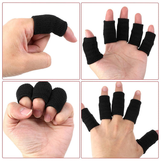 Hand And Finger Joint Protectors,Finger Sleeves Black Sport Finger Brace Protector Compression Sleeve Breathable Elastic Thumb Sleeves Thumb Splint Brace Support For Basketball