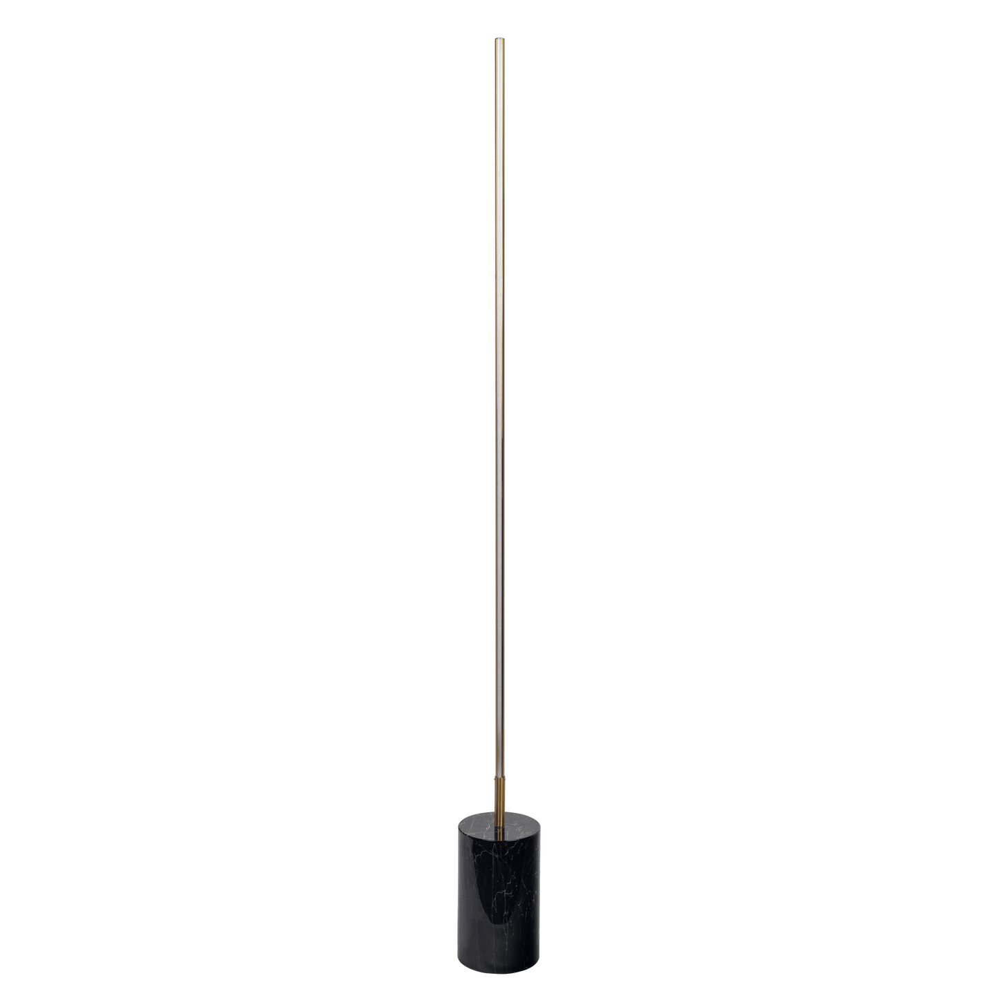 Prism Brassed Gold LED Floor Lamp With On Off  Faux Marble Base