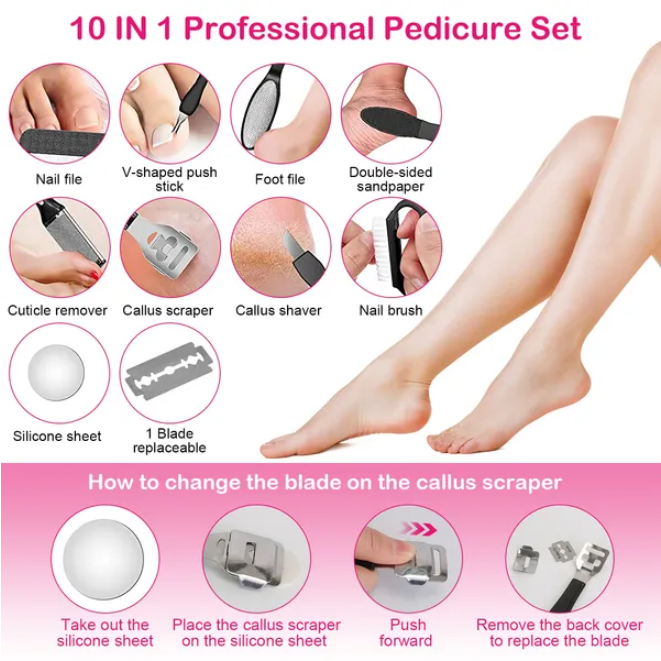 17Pcs Electric Foot Callus Remover