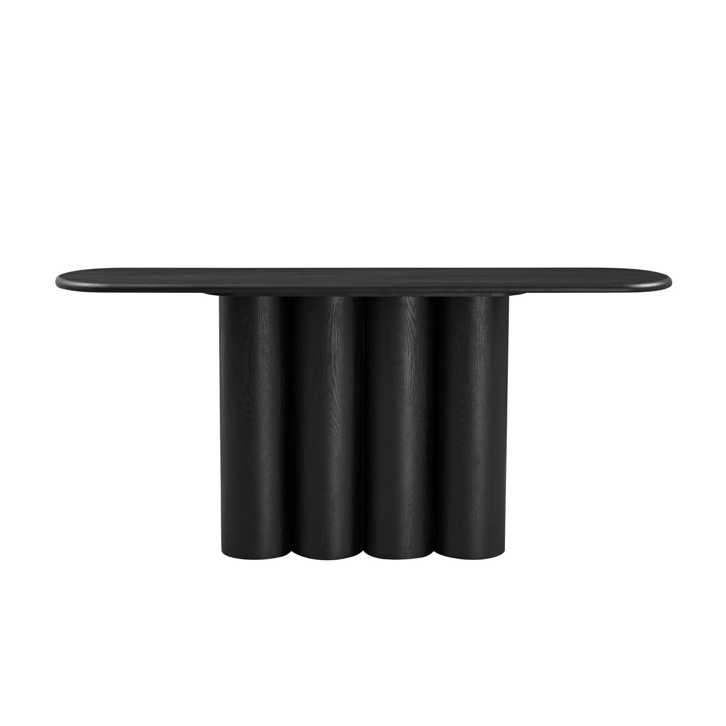 66.93   Modern Console Table For Entryway With Unique Cylinders Legs Design For Living Room Hallway Foyer Entrance Study,BLACK