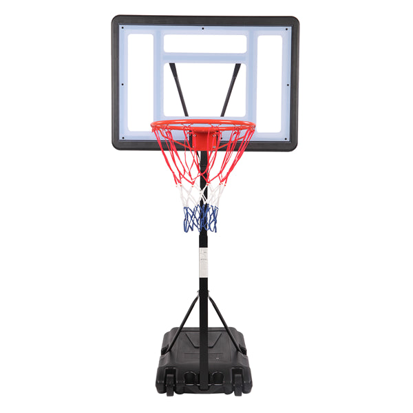 Same Model Code 13290080-HY-B064S Portable Movable Swimming Pool PVC Transparent Backboard Basketball Stand Basket Adjustment Height 1.15m-1.35m Maximum Applicable For 7 - Ball