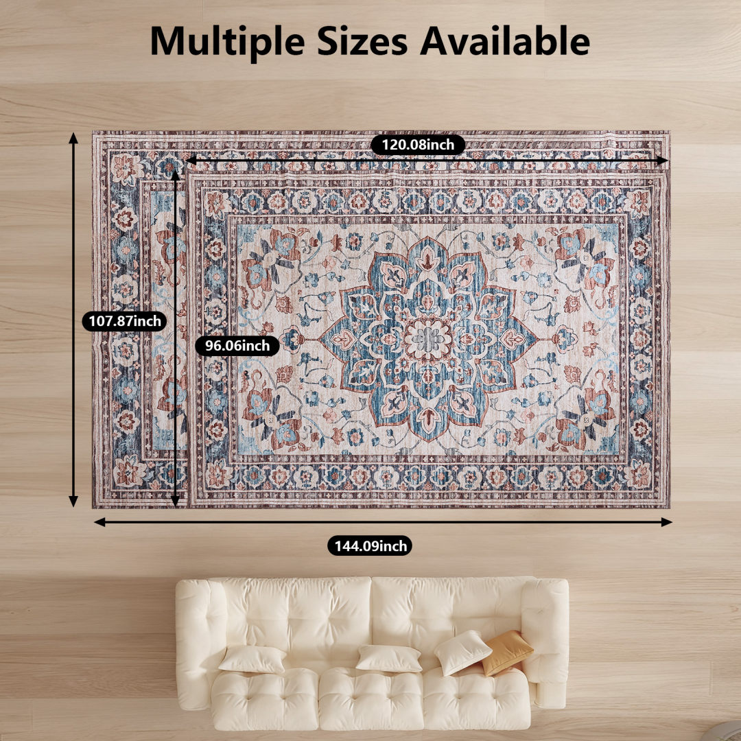 Nordic-style 9x12FT Polyester Carpet, A Special Anti-stain, Easy-to-maintain And Silent Carpet For Large Living Rooms And Bedrooms