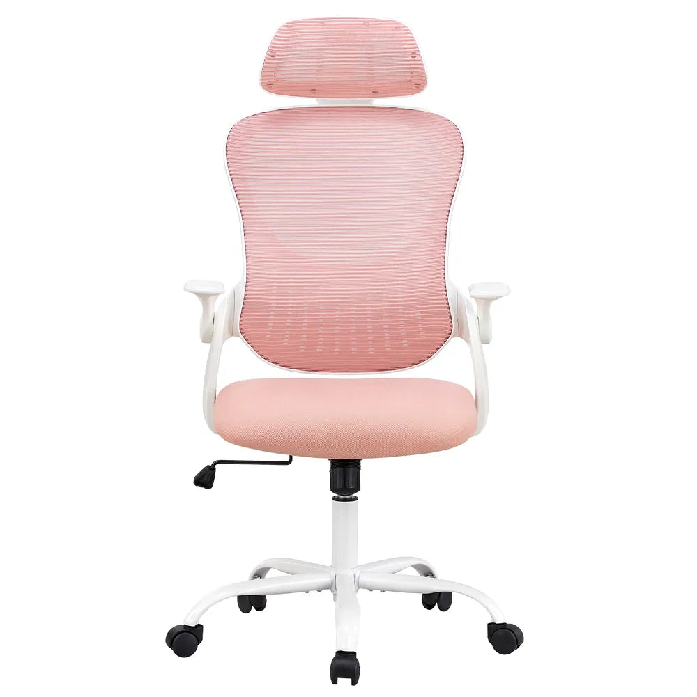 Ergonomic Office Computer Desk Chair, Mesh High Back Rolling Swivel Adjustable Task Chair With Headrest And Flip-up Armrests, Chair With Wheels, Black