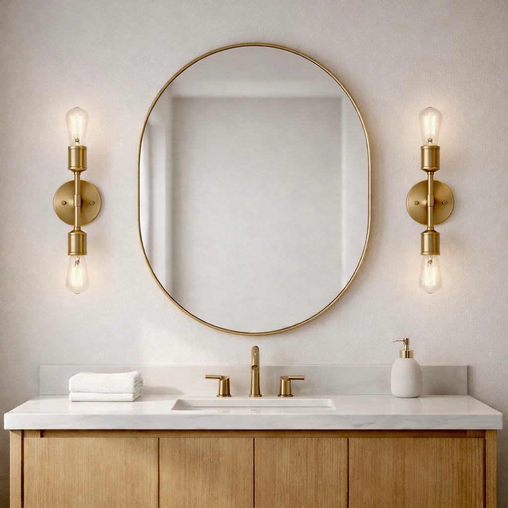 Reverie Double Lights Bathroom Wall Sconce Over Mirror Bedroom Hallway Entryway 5  W X10.75  H X5  E