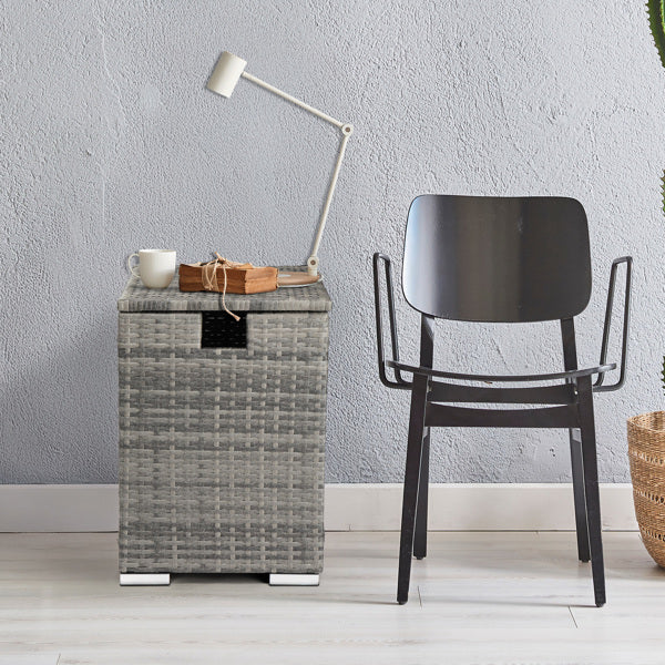Gas Cylinder Storage - Gray Gradient Rattan - 40x40x57cm - Rattan Edge Table