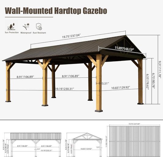 Cedar Wood Gazebo 12  X20