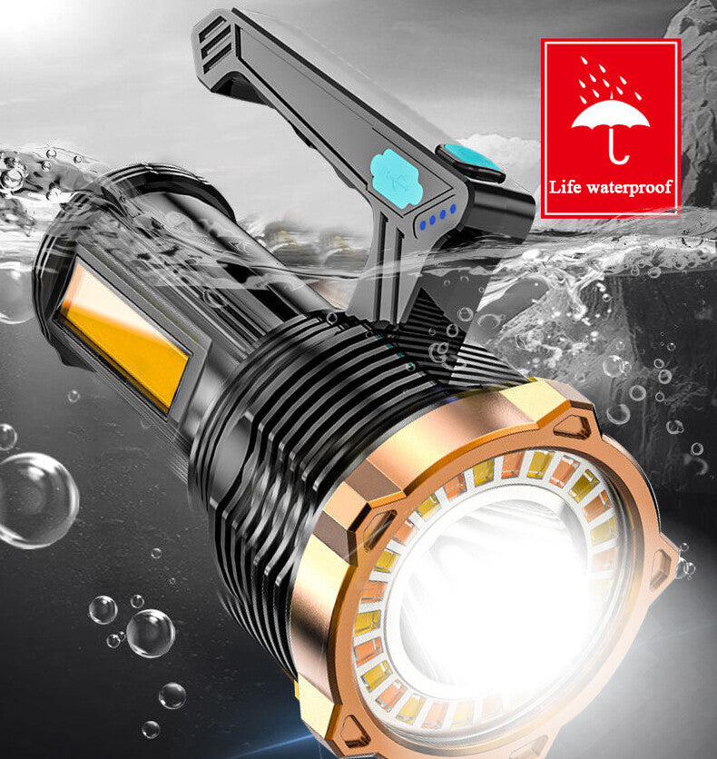 LED Torch USB Rechargeable COB Flashlight Spotlight Camping Light Most Powerful Work Light