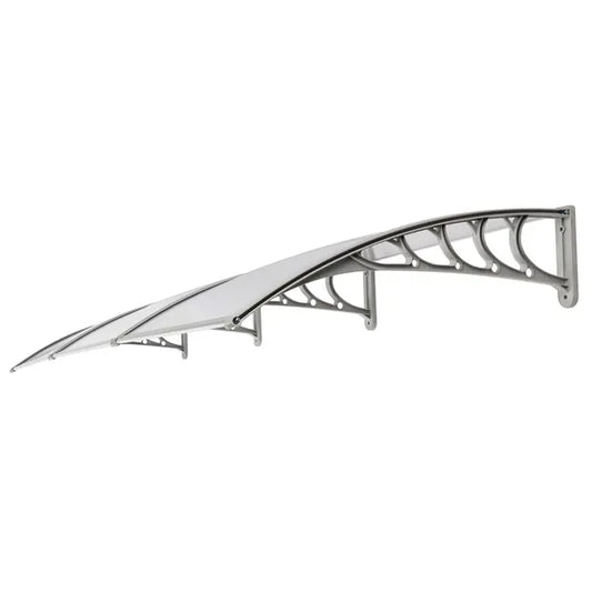 HT-300 X 100' Household Application Door & Window Rain Cover Eaves Transparent Board & Gray Holder