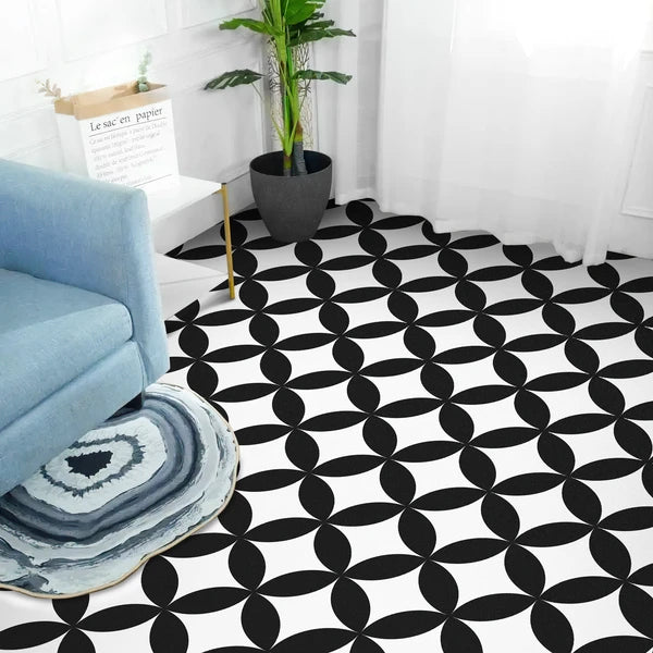 20pcs Self-Adhesive PVC Floor Tiles 7.9 X 7.9 Inch Peel And Stick Waterproof Flooring Strips Non-Slip DIY Floor Tiles Suitable For Intchen Living Room Covers 4.3 Square Feet Easy Installation Removabl