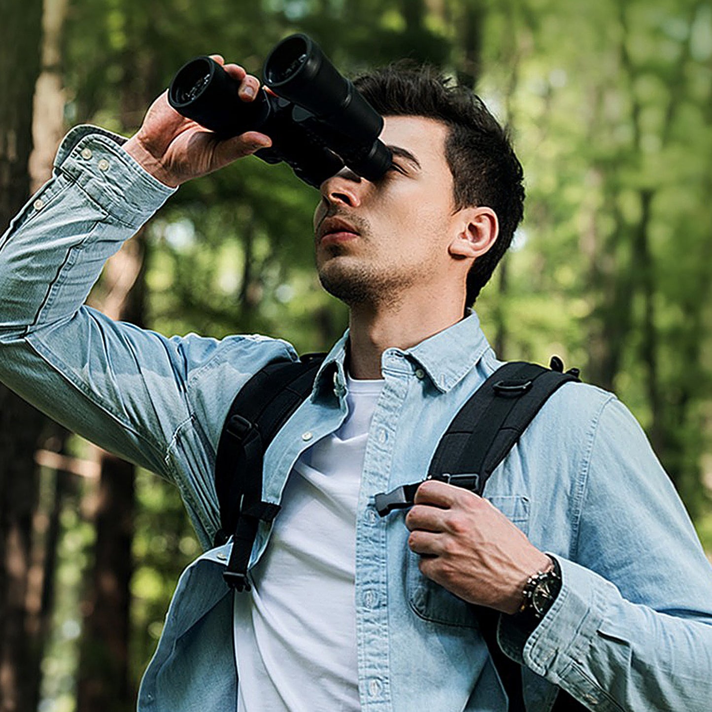 1Pc Portable Zoom Binoculars With FMC Lens Low Light Night Vision For Bird Watching Hunting Sports Events Concerts Adults Kids